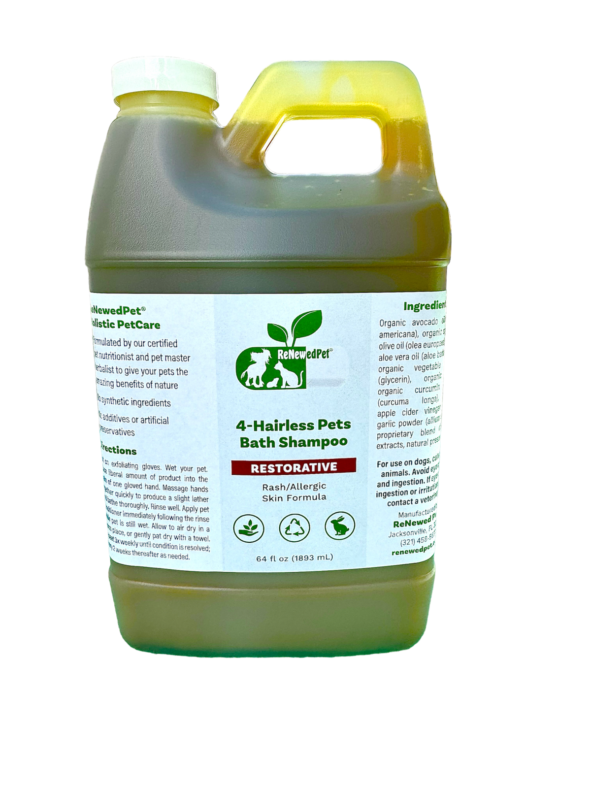 ReNewedPet 4-Hairless Pets Restorative Bath Shampoo